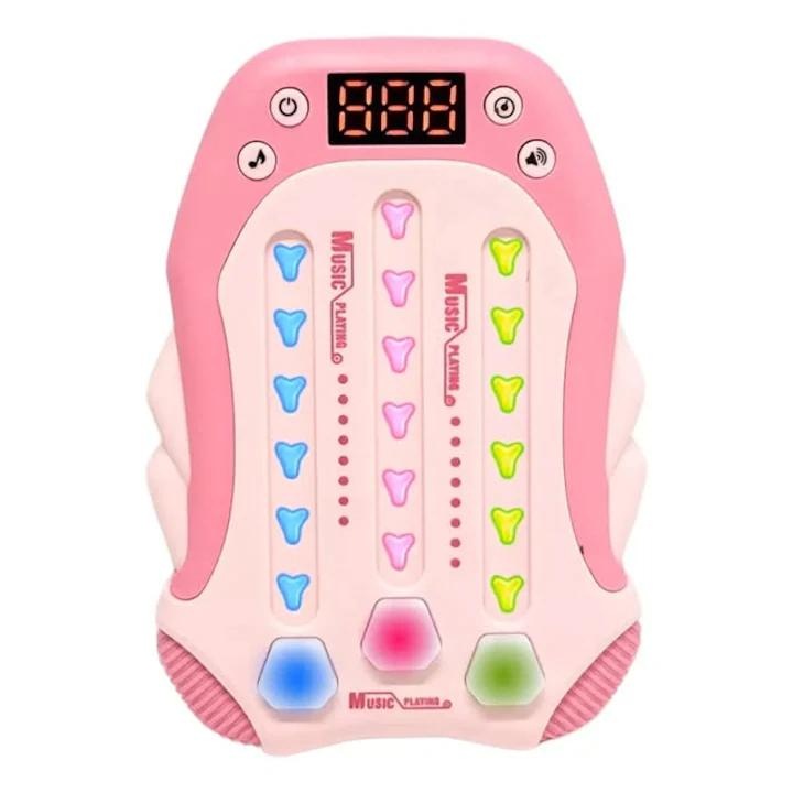 Joc Interactiv Rhythm Lumini Sunete Roz – Jucarie Educativa Copii 3+ Reflexe Memorie