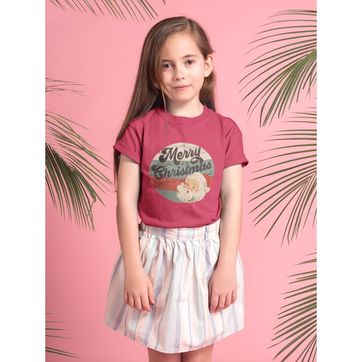 100% pamut unisex gyermek póló Karácsonyi kollekció – Fiú és lány minták Grinch, Karácsony és Ünnepi karakterekkel 74810, Piros