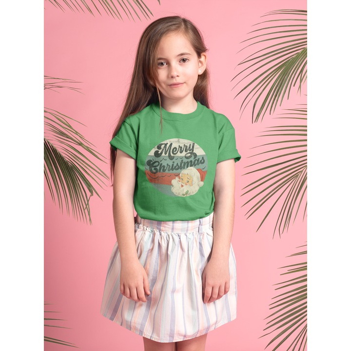 100% pamut unisex gyermek póló Karácsonyi kollekció – Fiú és lány minták Grinch, Karácsony és Ünnepi karakterekkel 74810, Zöld