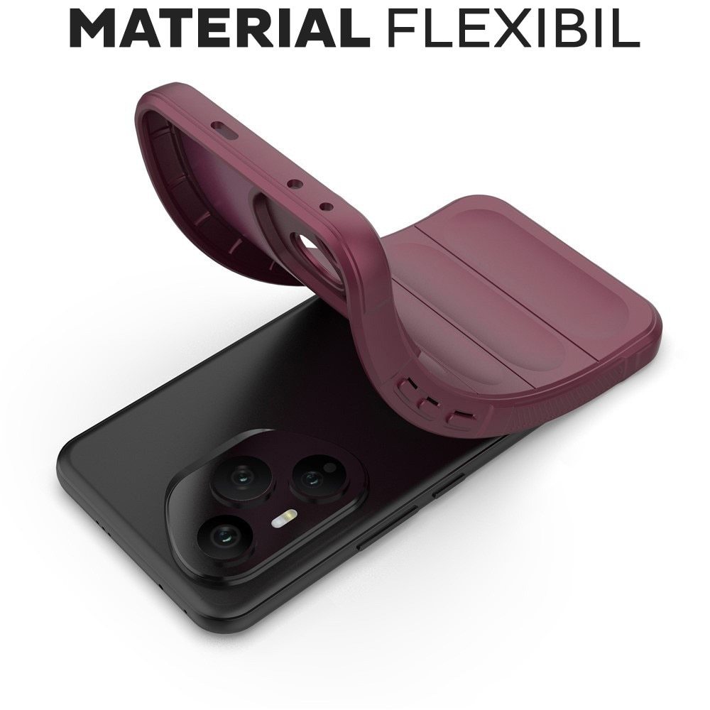 Husa pentru Honor 400 Pro DaDen® Magic Shield, Antisoc, Interior microfibra, TPU, Visiniu