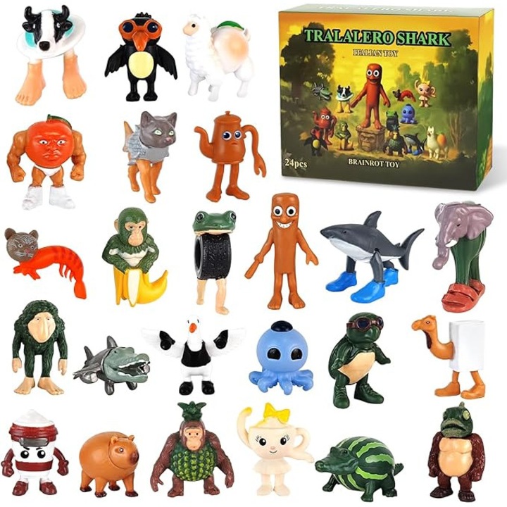 Set de figurine interactive KutaKuta, 24 piese, rosu, pentru 1 an