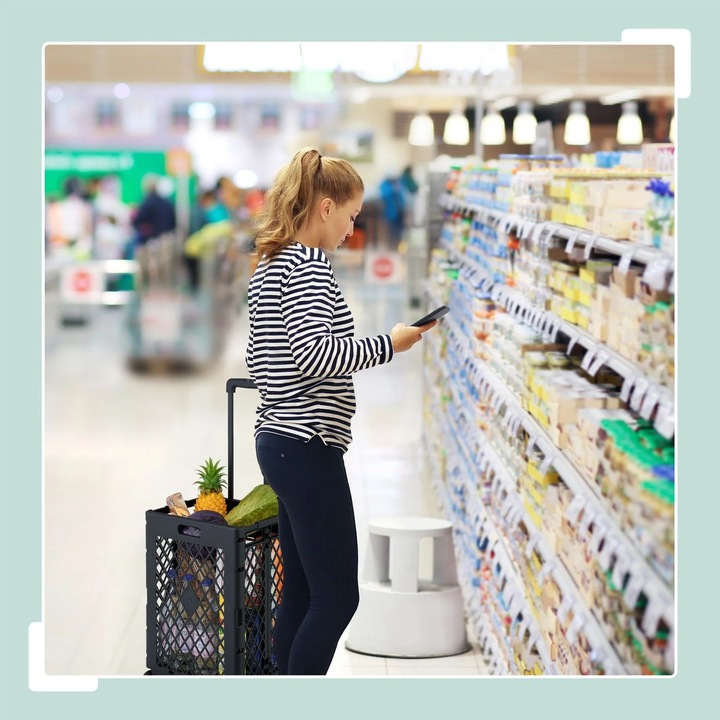 Сгъваема пазарска количка с телескопична дръжка