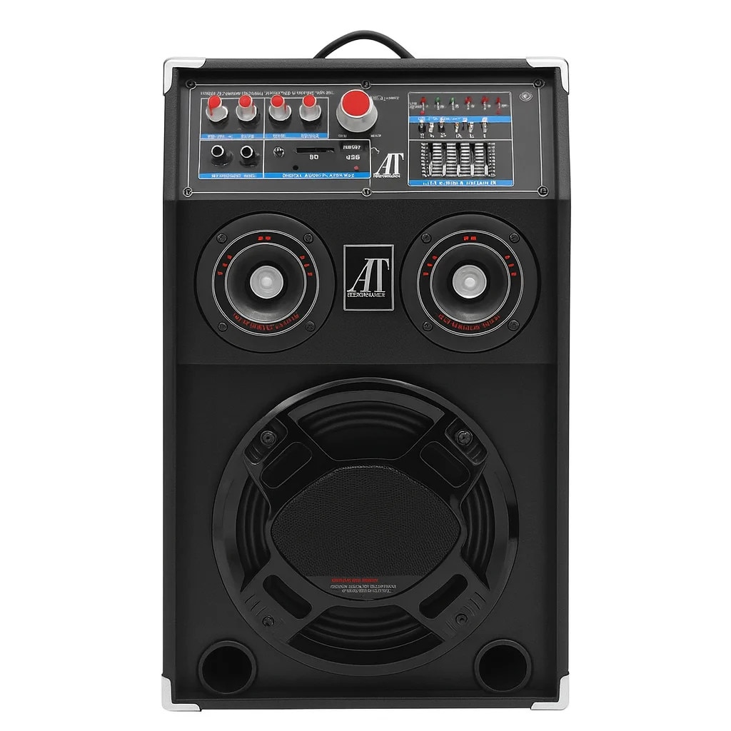 Sistem Audio Profesional AT-283 cu Bluetooth, USB, Radio FM si Karaoke – 1000W
