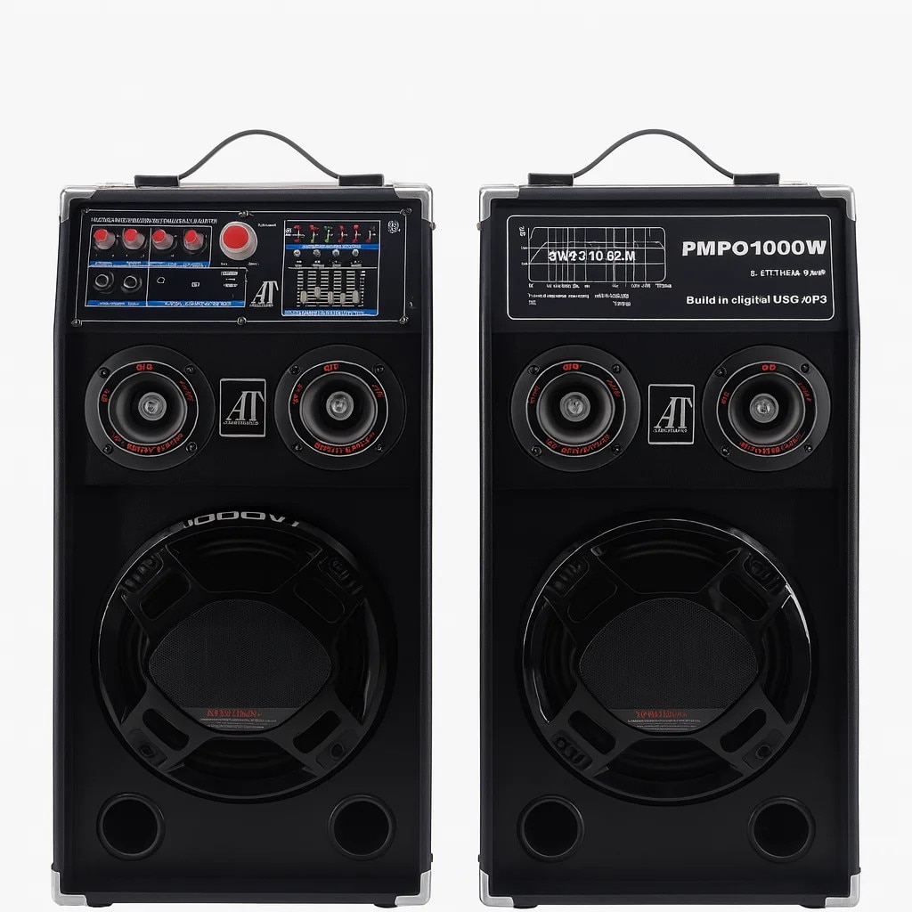 Sistem Audio Profesional AT-283 cu Bluetooth, USB, Radio FM si Karaoke – 1000W