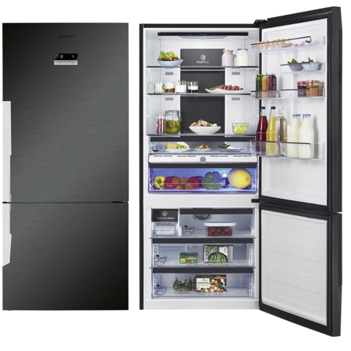 Combina frigorifica Grundig GKN3040FLXRN, No Frost, latime 83.2 cm, 615 l