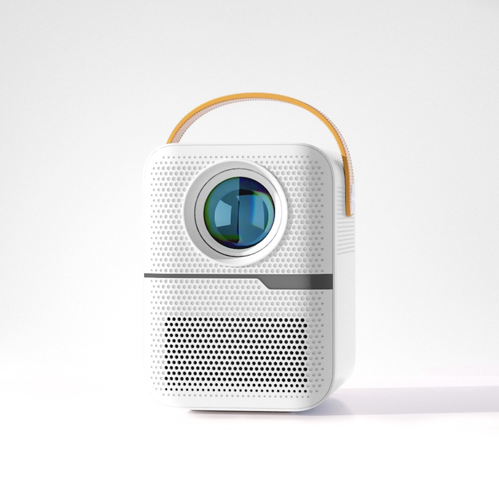 Hordozható videoprojektor, HEAXEHNO™, P10, 350ANSI, 4K/1080P, Android 14, Wi-Fi 6, BT 5.0, autofókusszal, Családi bulikhoz, játékokhoz, meccsekhez