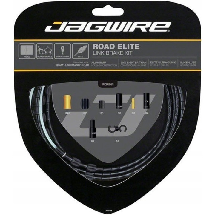 Комплект кабели за спирачки Jagwire Road Elite Link, 1350 мм, черен