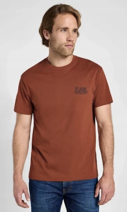 Férfi póló Lee Relaxed Logo Tee, Barna