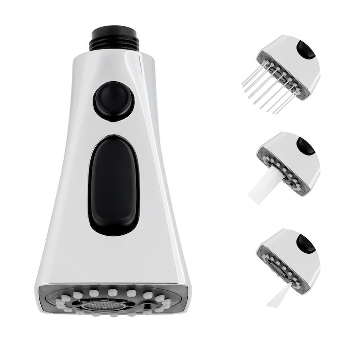 Cap de baterie sanitara pentru robinet, iFealClear, 3 tipuri de jet, cromat, 10x5x5cm