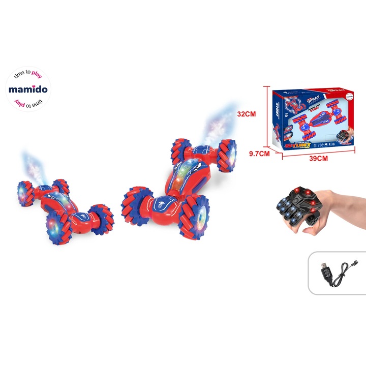 Mamido Pók távirányítós autó, gesztusvezérlés, fény- és zenei effektek, 39x32x9,7cm