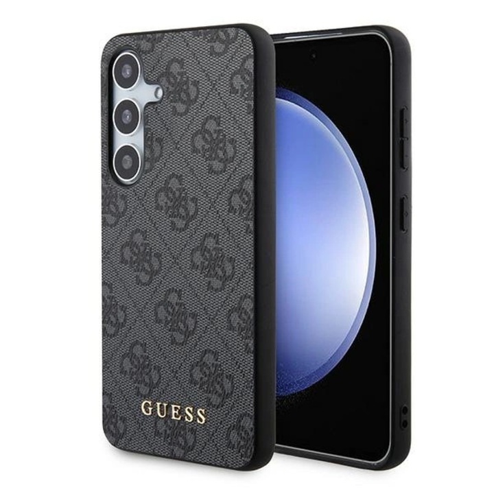 Husa telefon Guess 4G Metal Gold Logo, neagra, hardcase, pentru Samsung Galaxy A35 A356