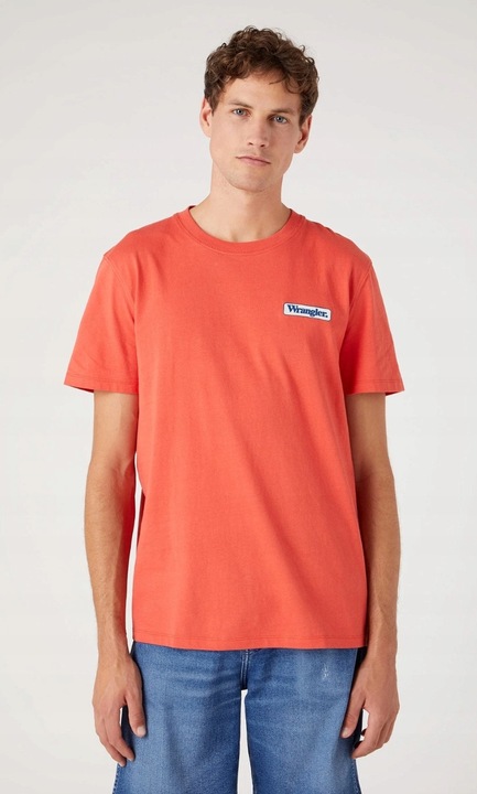 Férfi póló, Wrangler, laza, piros, pamut, M INTL