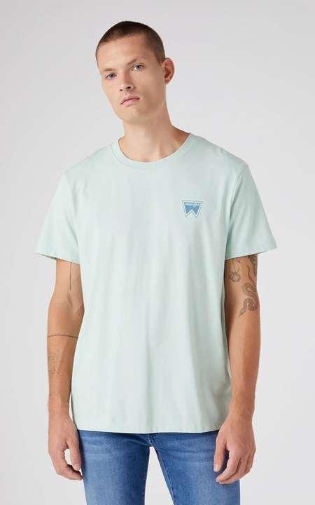 Férfi póló, Wrangler, Graphic Tee Surf Spray, túlméretezett, zöld, pamut, M INTL