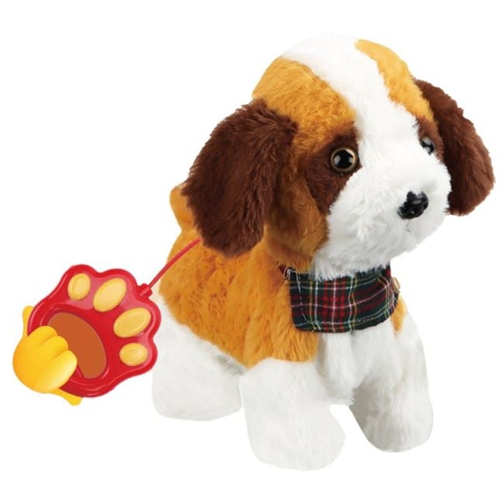 Catelus Interactiv cu Lesa, Merge si Latra, Jucarie Amuzanta cu Baterii, 22 cm