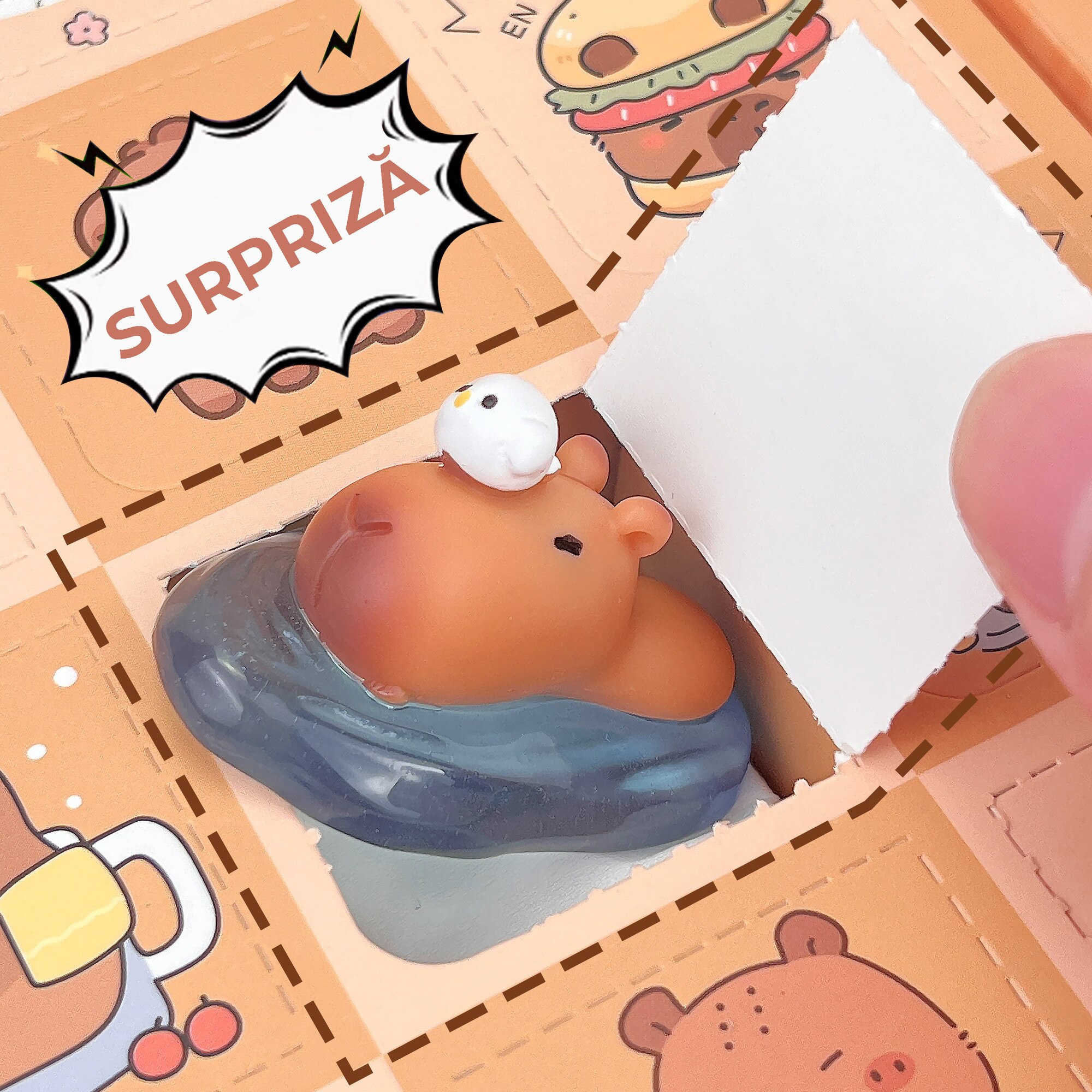 Set Cadou Jucarie Capybara Miraza, 12 Mini Figurine, Cutie