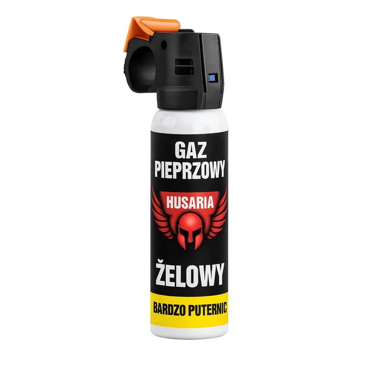 Spray autoaparare impotriva ursilor si animalelor mari Husaria Radex, jet gel precis, rezistent la vant, iritatie extrem de puternica, siguranta glisanta impotriva declansarii accidentale, 150 ml