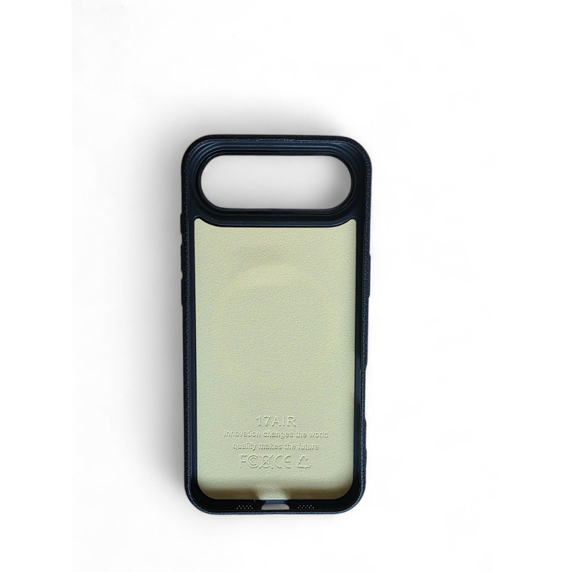 Husa Magnetica pentru iPhone Air, TPU Textura Piele, Neagra, Margini Ridicate Protectie Ecran si Camera