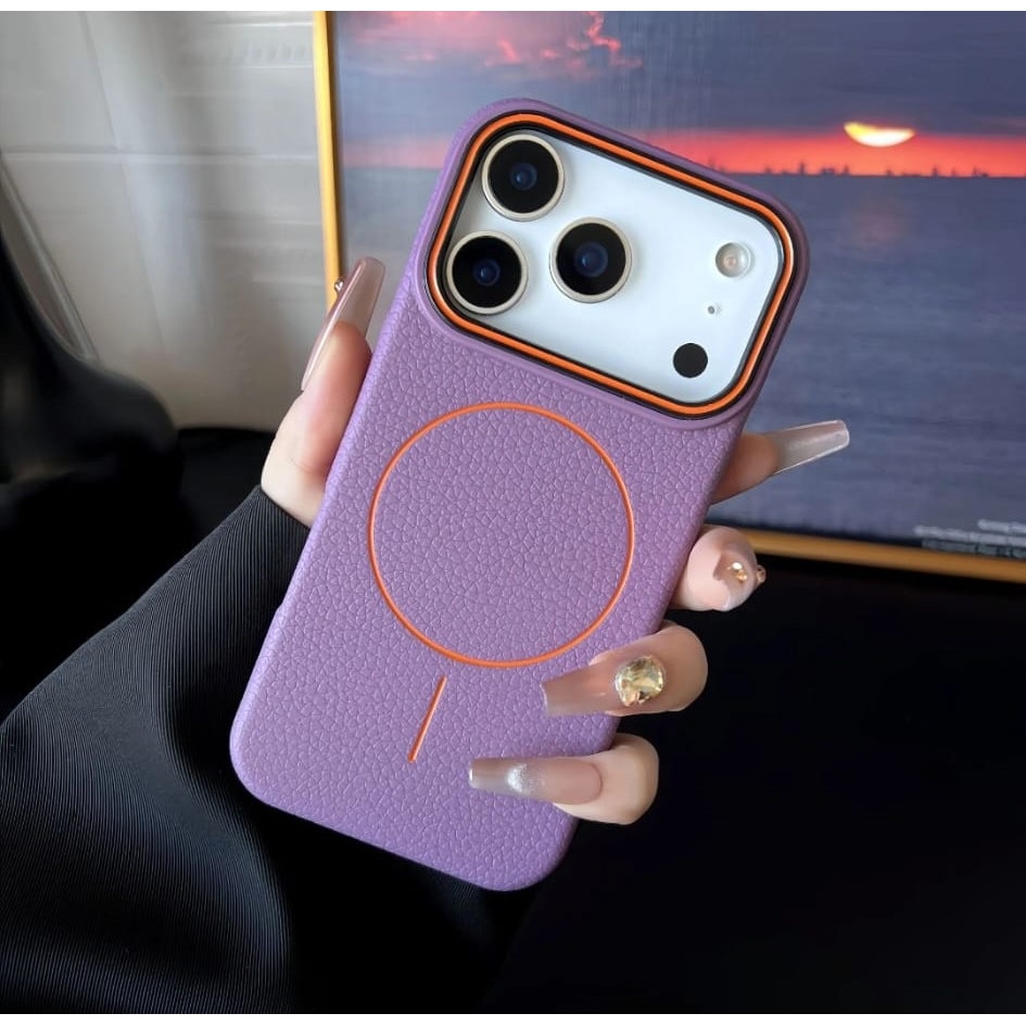 Husă magnetica Case pentru iPhone 17 Pro Max, TPU, culoare mov, margini ridicate, protecție ecran și cameră