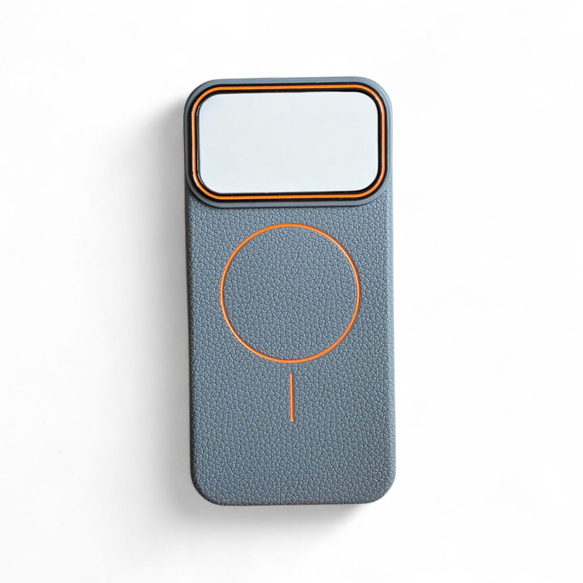 Husă magnetică Case pentru iPhone 17 Pro Max, TPU texturat, gri, cu margini ridicate