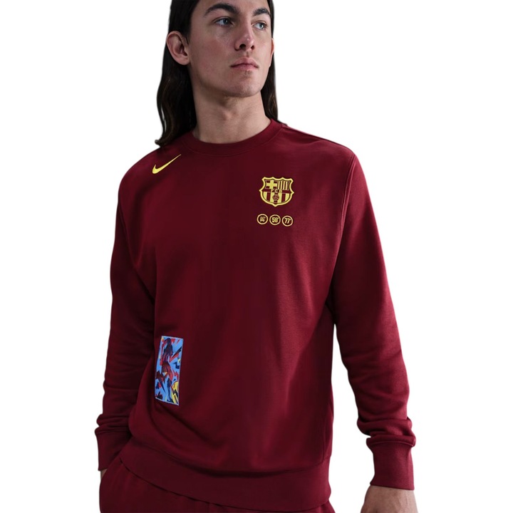 Bluza NIKE FCB Club Crew FT SE GX 53001, Rosu