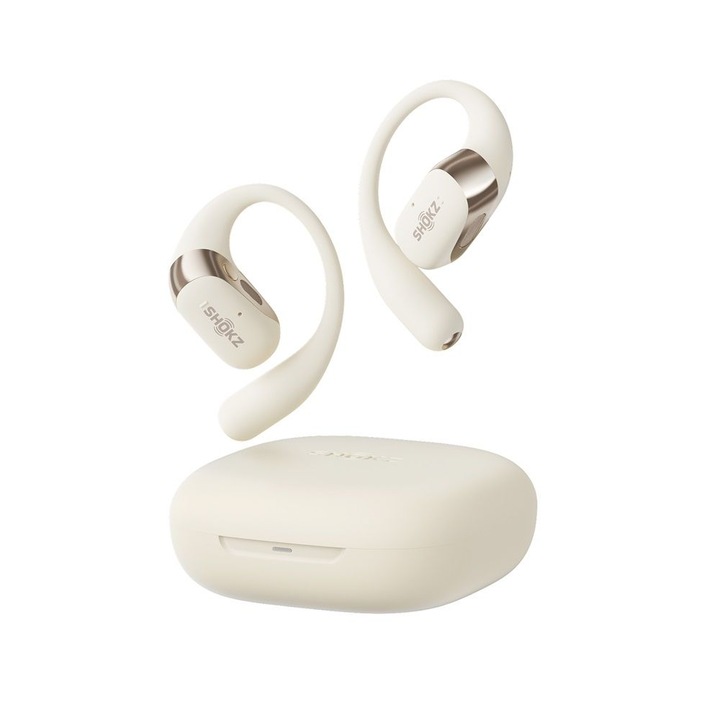 Casti Wireless Shokz OpenFit 2 TWS cu microfon, bej
