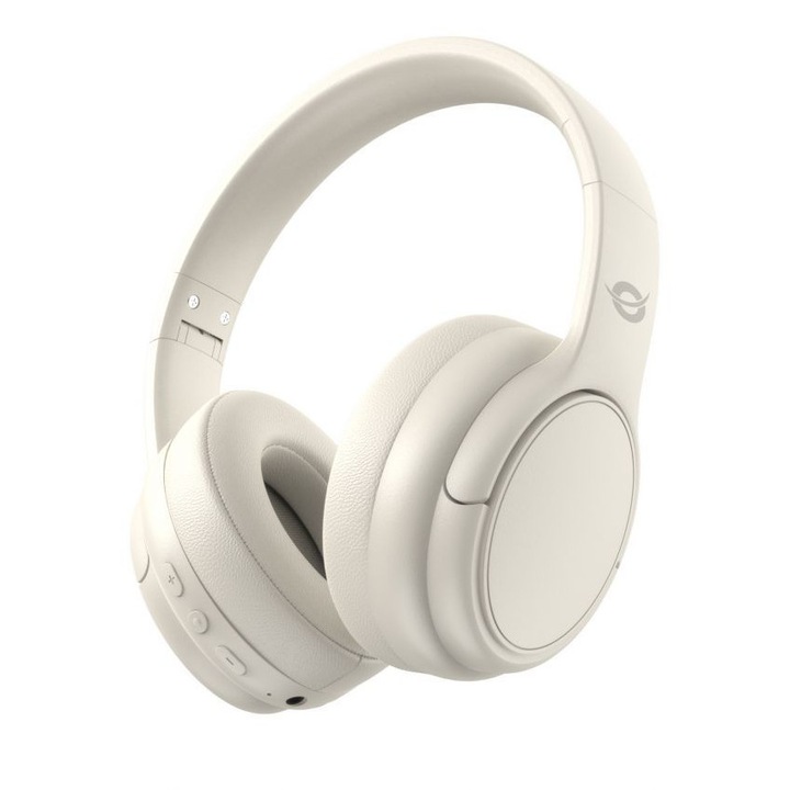Conceptronic vezeték nélküli fejhallgató, PARRIS03C, Bluetooth, mikrofon, krém