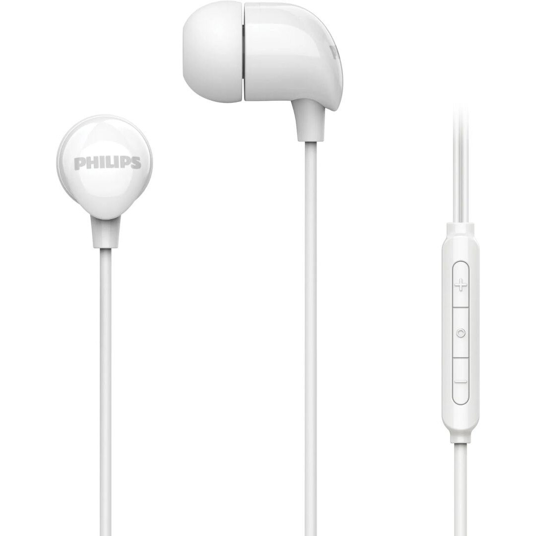 Casti cu fir Philips, TAE2146WT, alb, USB-C, 1,2m
