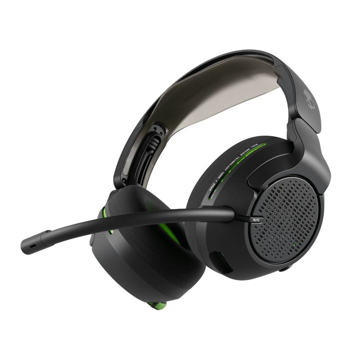 Casti gaming Bluetooth, Skullcandy, Crusher PLYR 720, negru/verde, 3.5mm, 20Hz-20kHz