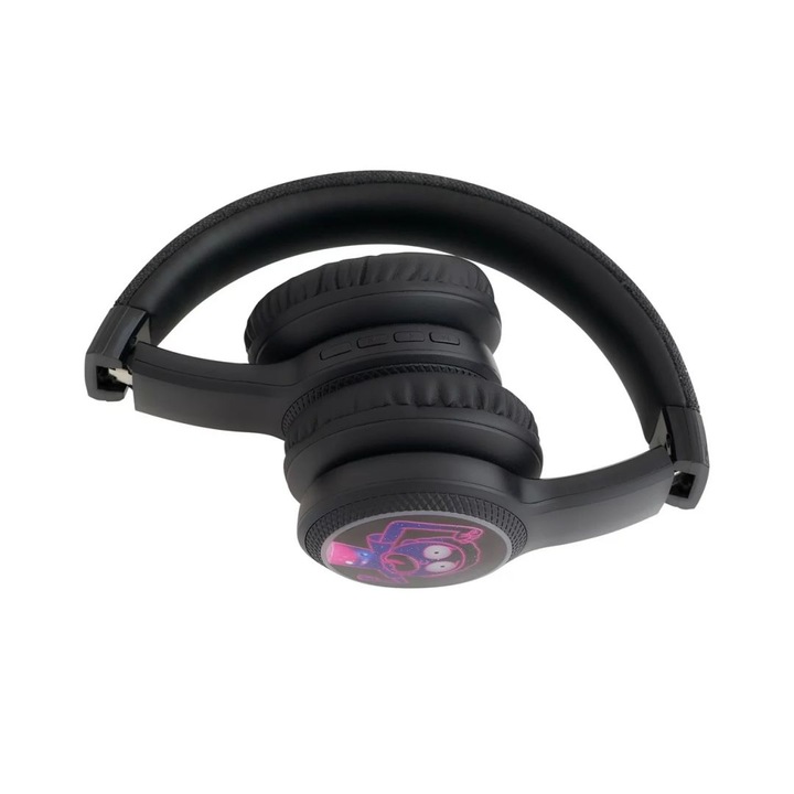 Casti Bluetooth LazerBuilt, Rick & Morty, microfon, 10m, negru