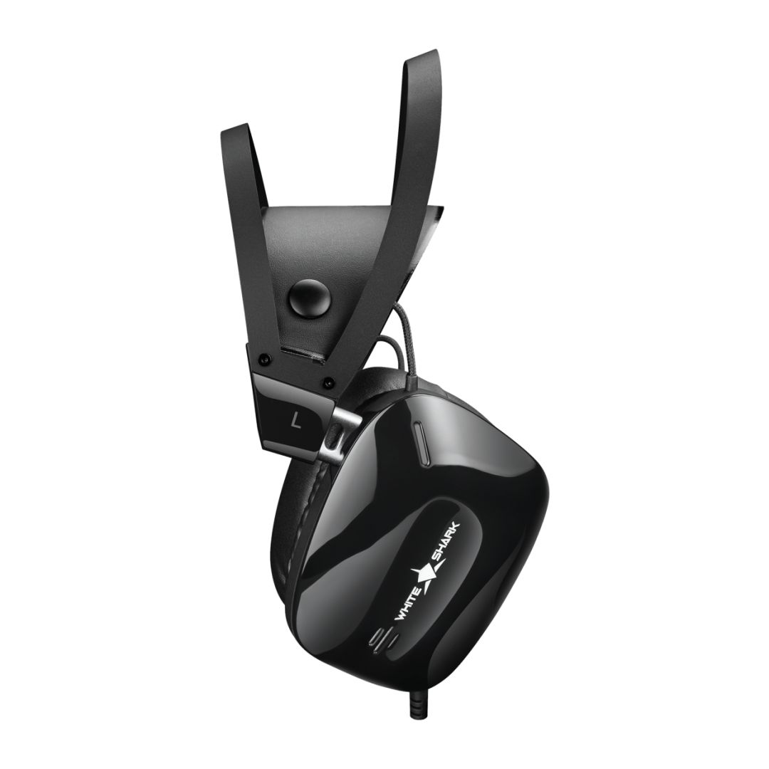 Casti gaming cu fir, White Shark, GH-2446B, microfon, 3.5mm, negru, 2m