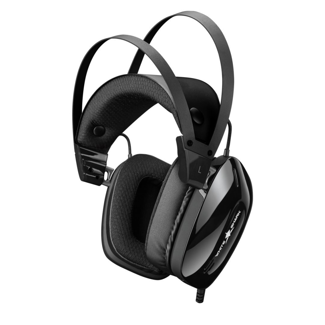 Casti gaming cu fir, White Shark, GH-2446B, microfon, 3.5mm, negru, 2m