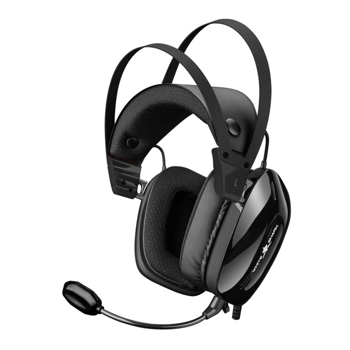 White Shark GH-2446B Gottan-B Gaming Headset Black, 292439, Mikrofon/Fülhallgató