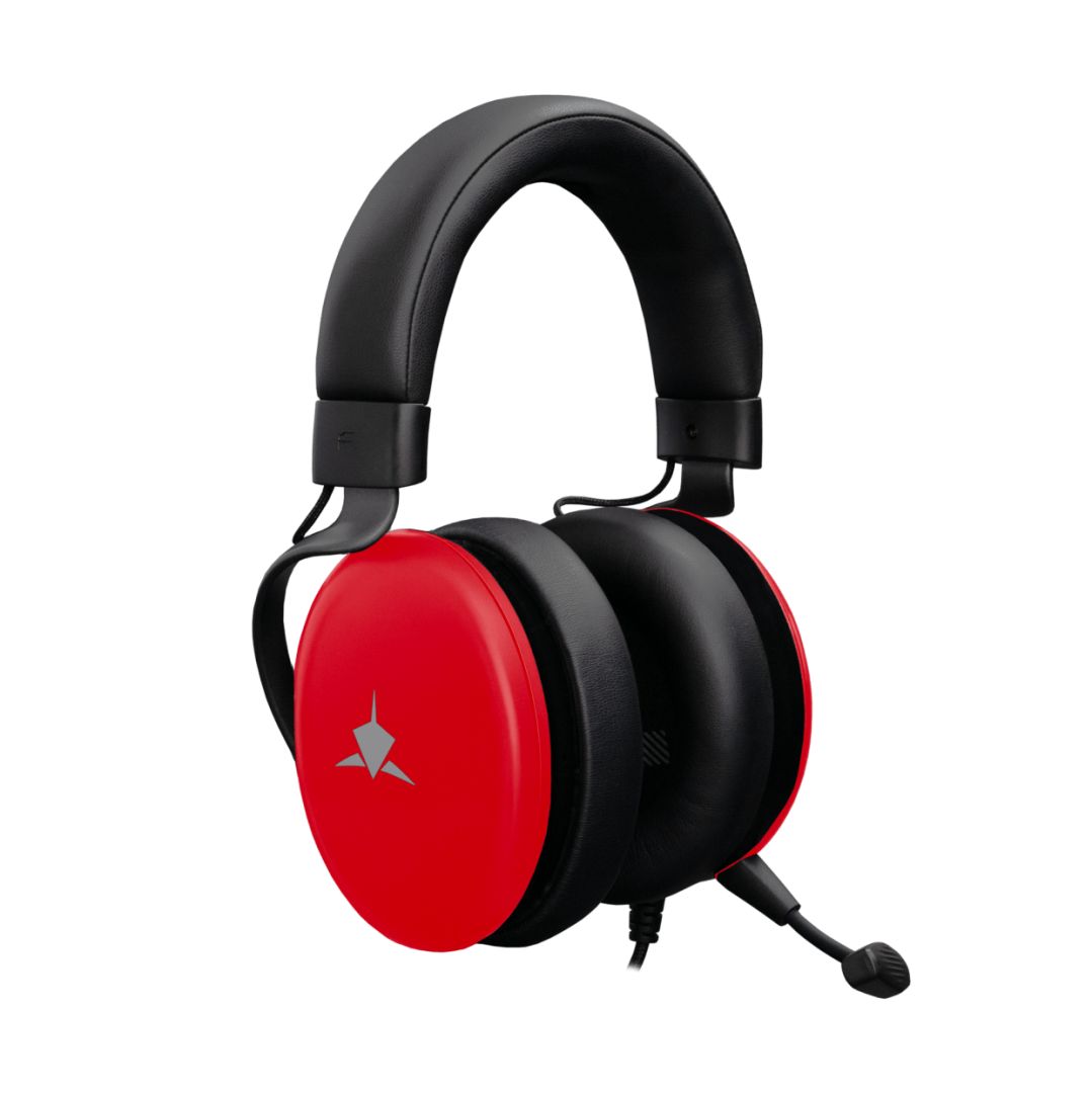 Casti gaming cu fir, White Shark GH-2540R, microfon, 3.5mm, rosu, 1.8m