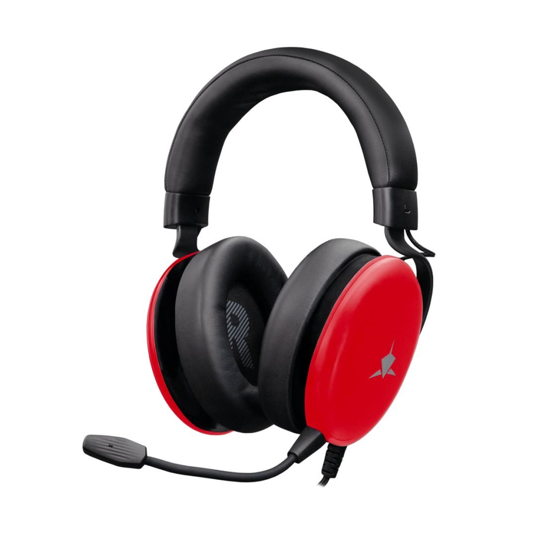 Casti gaming cu fir, White Shark GH-2540R, microfon, 3.5mm, rosu, 1.8m