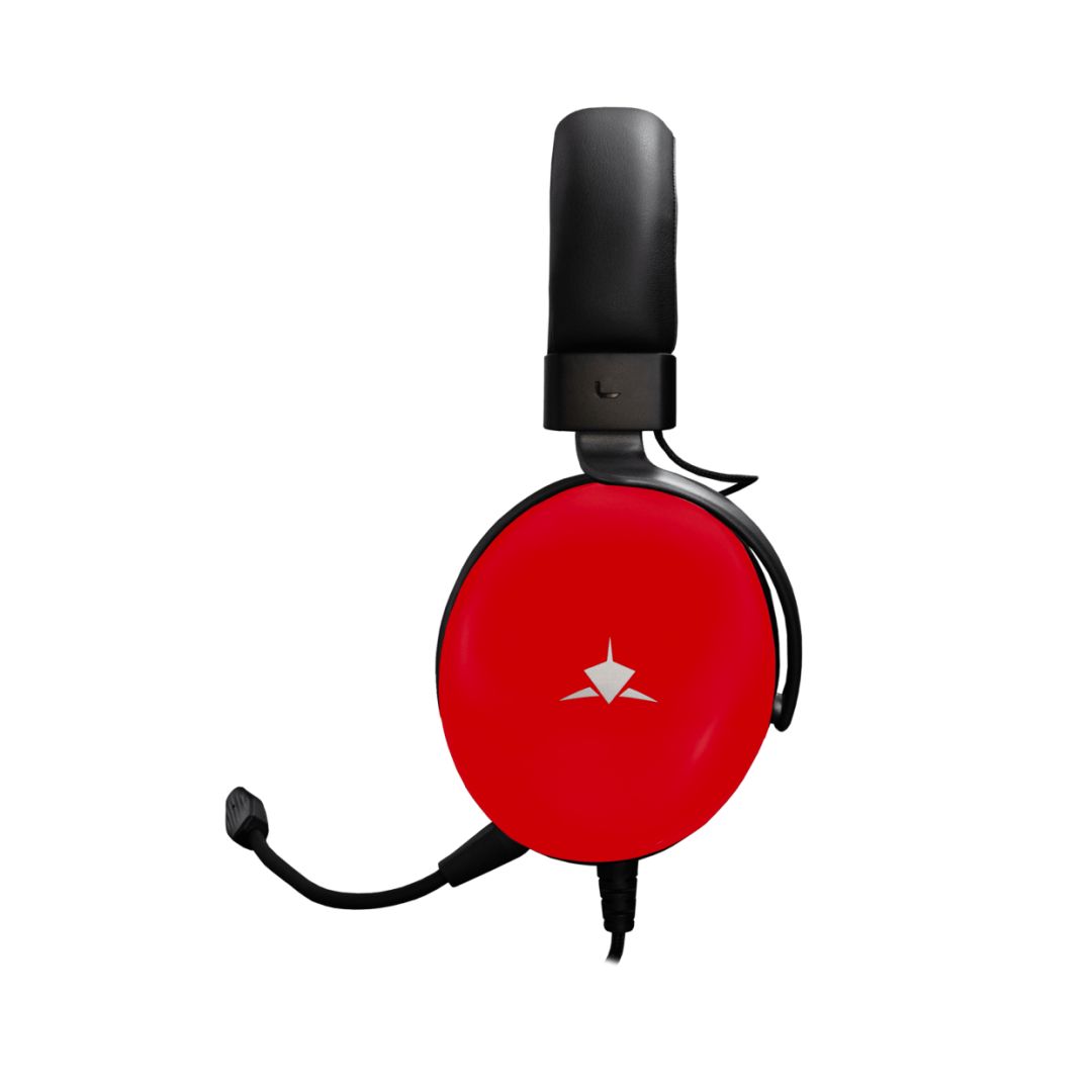 Casti gaming cu fir, White Shark GH-2540R, microfon, 3.5mm, rosu, 1.8m