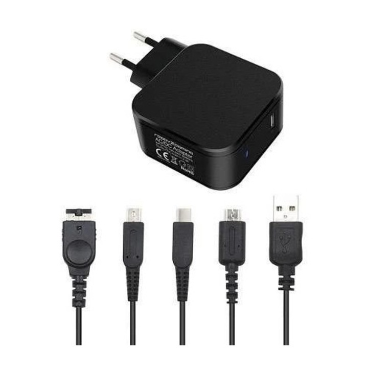 Adaptor universal ready2gaming pentru GBA, DS si Nintendo Switch, 5V, negru