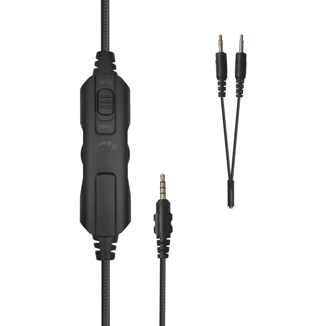 Casti gaming cu fir, White Shark GH-2540R, microfon, 3.5mm, rosu, 1.8m