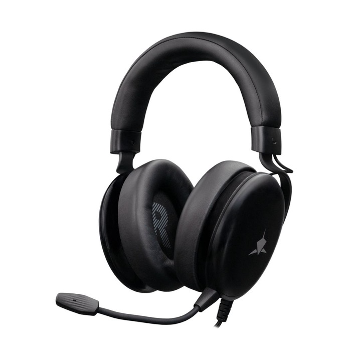 Casti gaming cu fir White Shark, GH-2540B, microfon, 3.5mm, 1.8m, negru