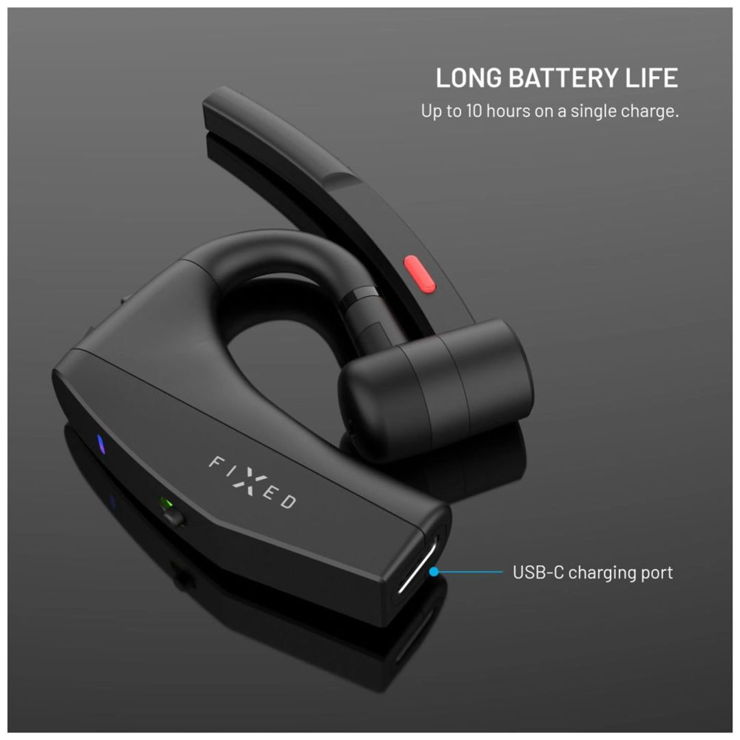 Casca Bluetooth FIXED, Talk Pro, microfon, 32Ohm, 20Hz-20k, negru