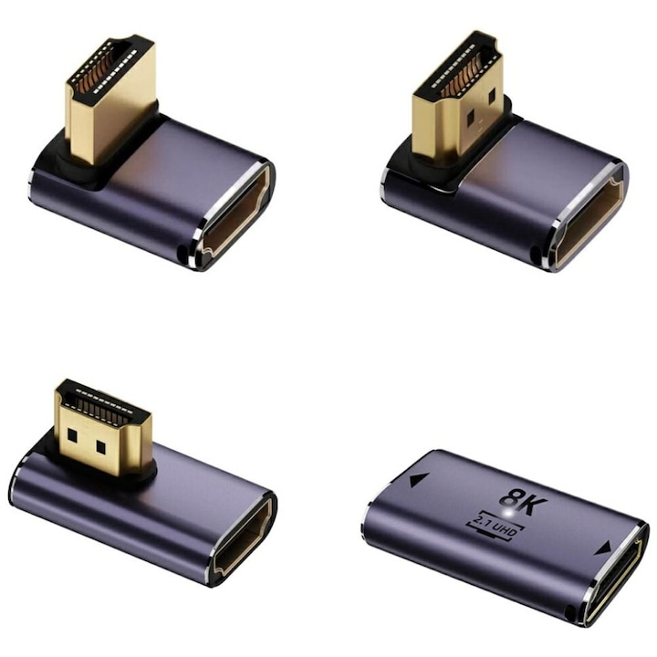 Комплект от 4 HDMI адаптера 4smarts, 8K, сив, HDMI 2.1
