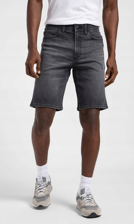 Pantaloni scurti barbati, Lee, Xm 5 Pocket Extreme Motion, gri, bumbac, W38-L38 US