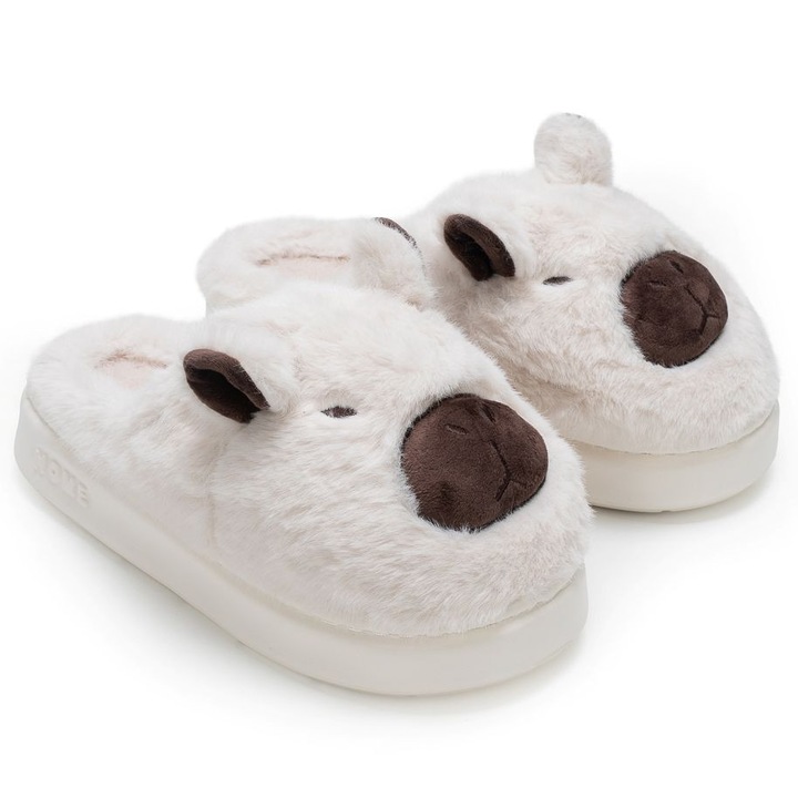 Papuci de dama Permani, confortabili, bej, plus, set, 36-37 EU