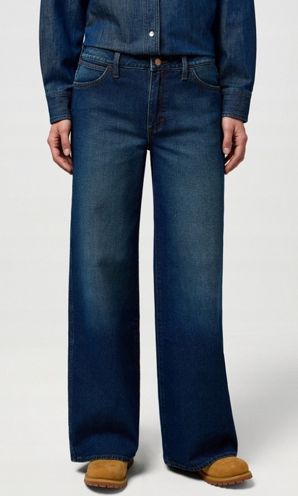 Blugi dama Wrangler, palazzo, albastru, bumbac