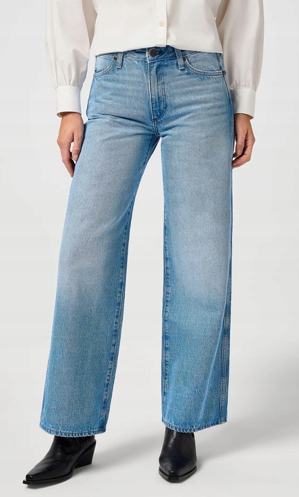 Blugi dama Wrangler palazzo, bumbac, albastru, W29-L30 US