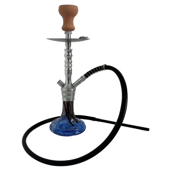 Narghilea Mystic Smoke, 48.5cm, albastru-negru