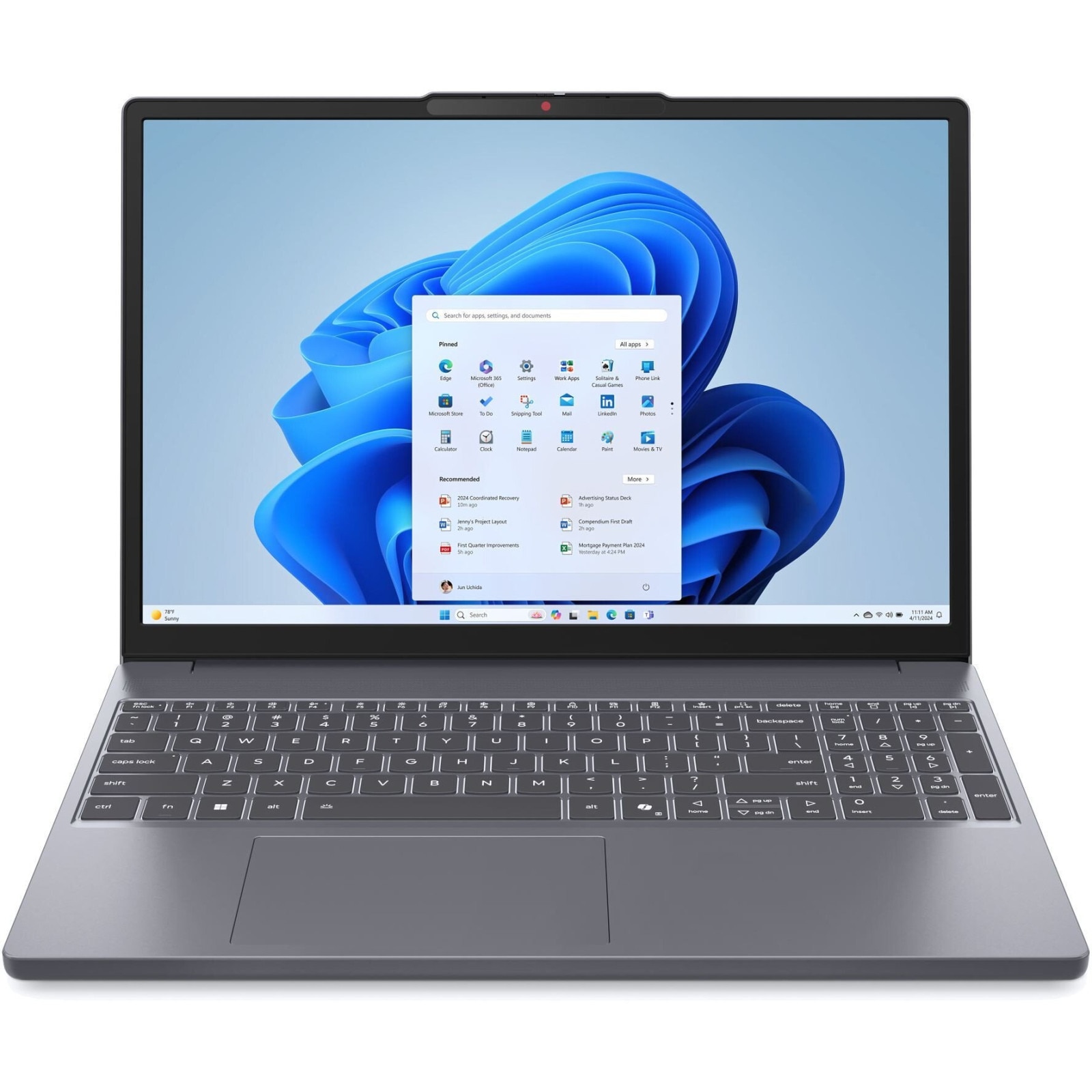 Laptop Lenovo IdeaPad Slim 3, 15.3" WUXGA, AMD Ryzen™ 5 7535HS pana la 4.55 GHz, 16 GB RAM DDR5 4800, 512 GB SSD, AMD Radeon 660M, Free Dos, Luna Grey 512 GB