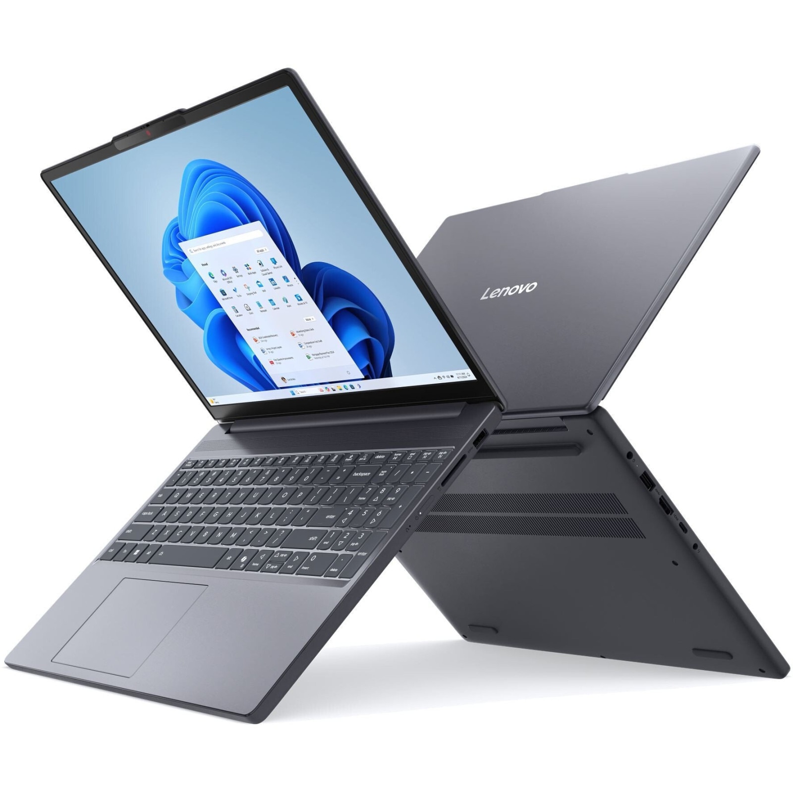 Laptop Lenovo IdeaPad Slim 3, 15.3" WUXGA, AMD Ryzen™ 5 7535HS pana la 4.55 GHz, 16 GB RAM DDR5 4800, 512 GB SSD, AMD Radeon 660M, Free Dos, Luna Grey 512 GB