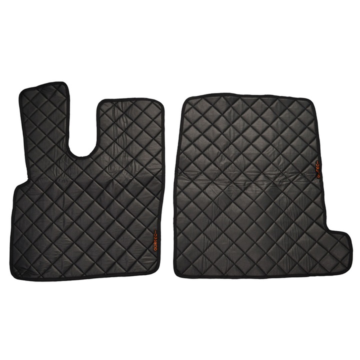 Set covorașe din piele, pentru DAF 106, negre, 2 piese