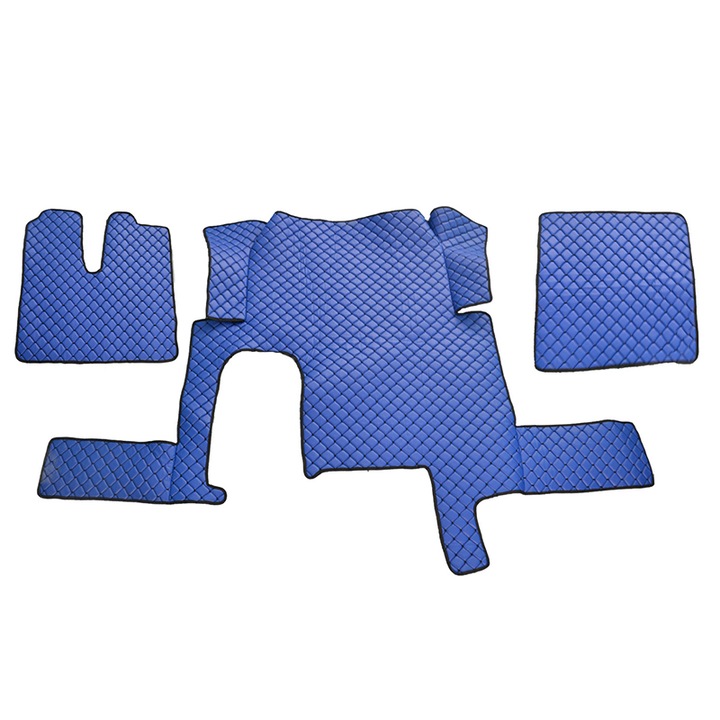 Covorașe pentru MAN TGX (până în 2018), transmisie automată, un sertar, piele ecologică, albastre