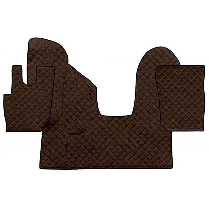 Covorașe pentru DAF CF Euro 6, transmisie automată, 2013+, piele ecologică, maro, set